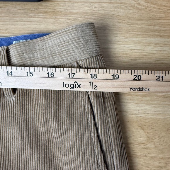 Lands End Mens 35 Traditional Fit Corduroy Pants Tan Khaki 100% Cotton - Picture 8 of 11